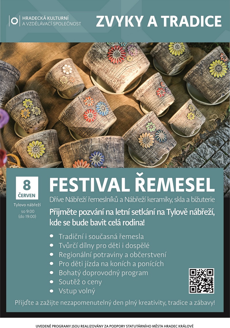 FESTIVAL ŘEMESEL - (vzniklý sloučením dvou akcí: Nábřeží keramiky, skla a bižuterie a Nábřeží řemeslníků)