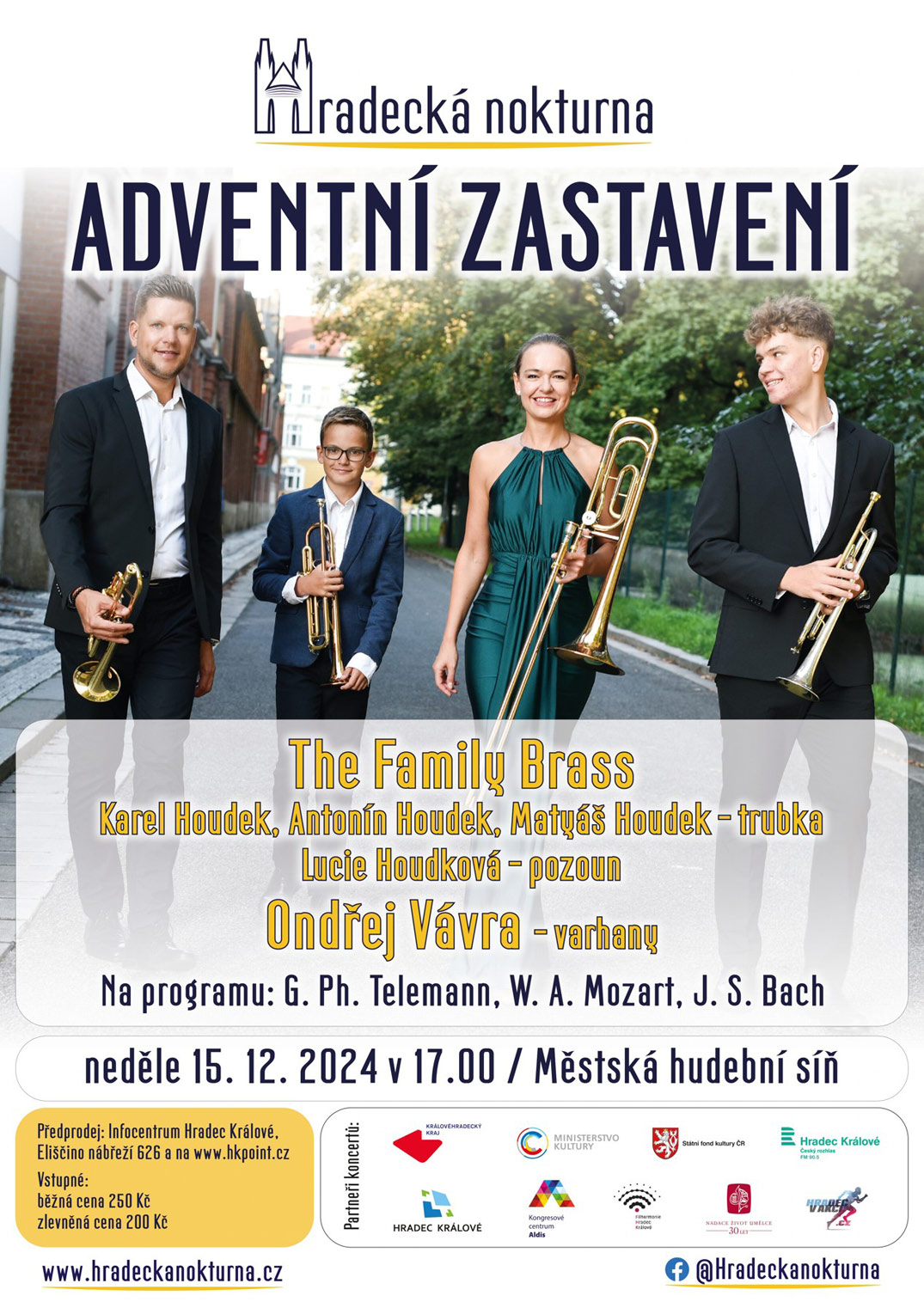 Kulturní akce - Adventní zastavení – Hradecká nokturna  (event. podtitul: Houdkovi- The Family Brass)